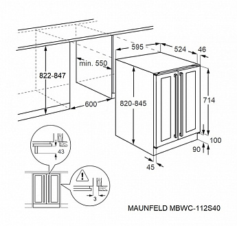 картинка Винный шкаф Maunfeld MBWC-112S40 